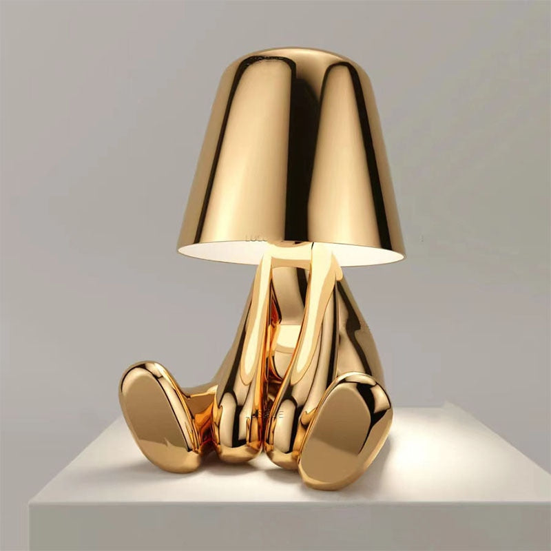 Formilo | Verspielte Designer-Tischlampe im Metallic-Look