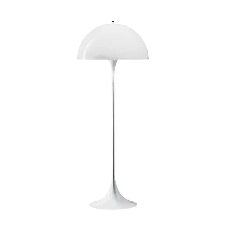 Kari's Dänischer Stil | Stehlampe mit Pilzschirm in Weiß