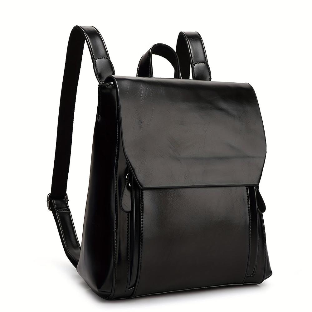 Leder Rucksack Klappdeckel | Stadt Alltag