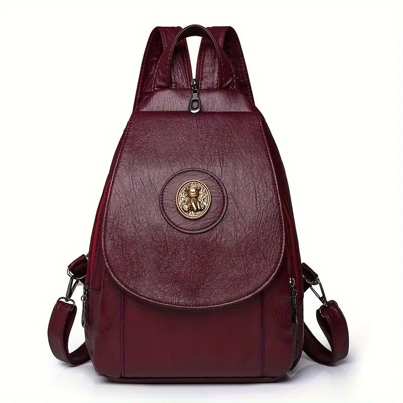 Leder Rucksack Retro Ziersiegel | Freizeitnutzung
