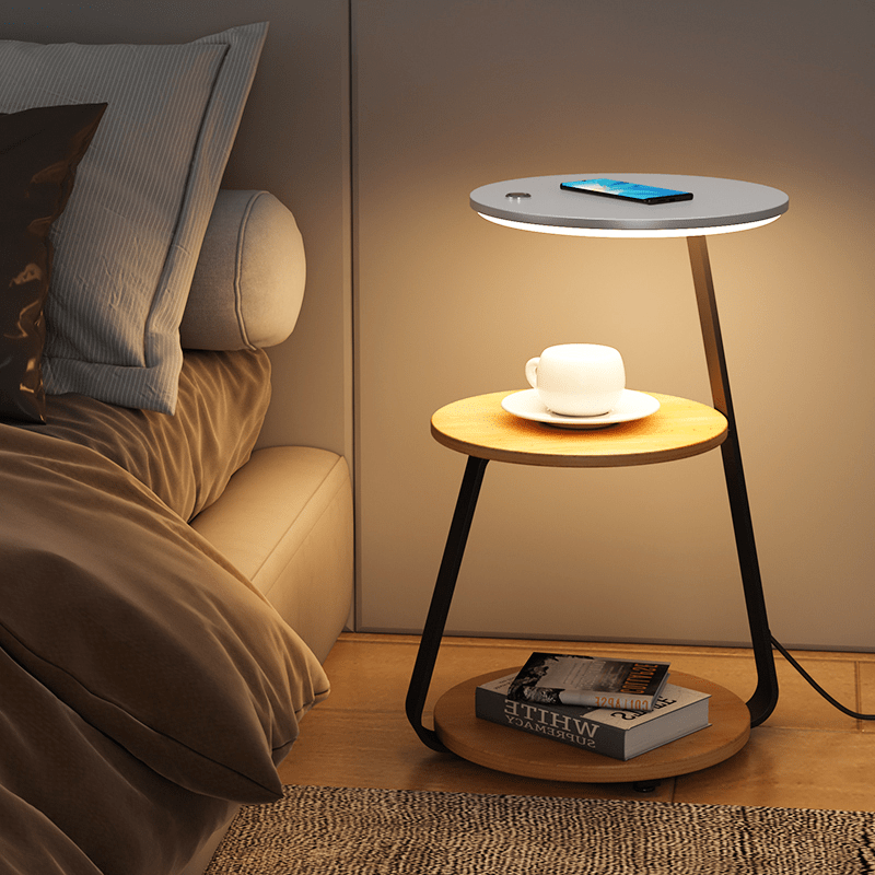 Lino | Moderner Beistelltisch mit Lampe