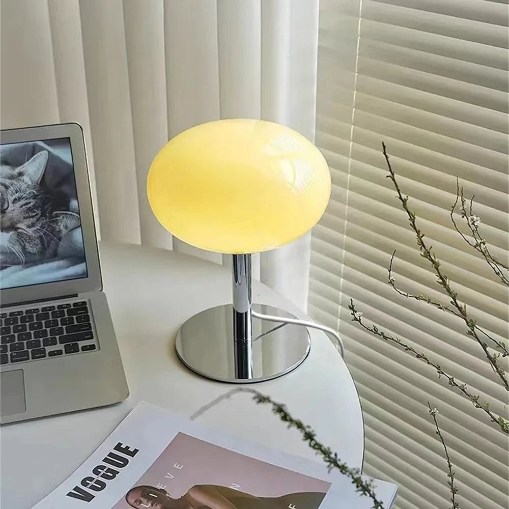 Nachttischlampe Glas Oval Modern | Schlafzimmer