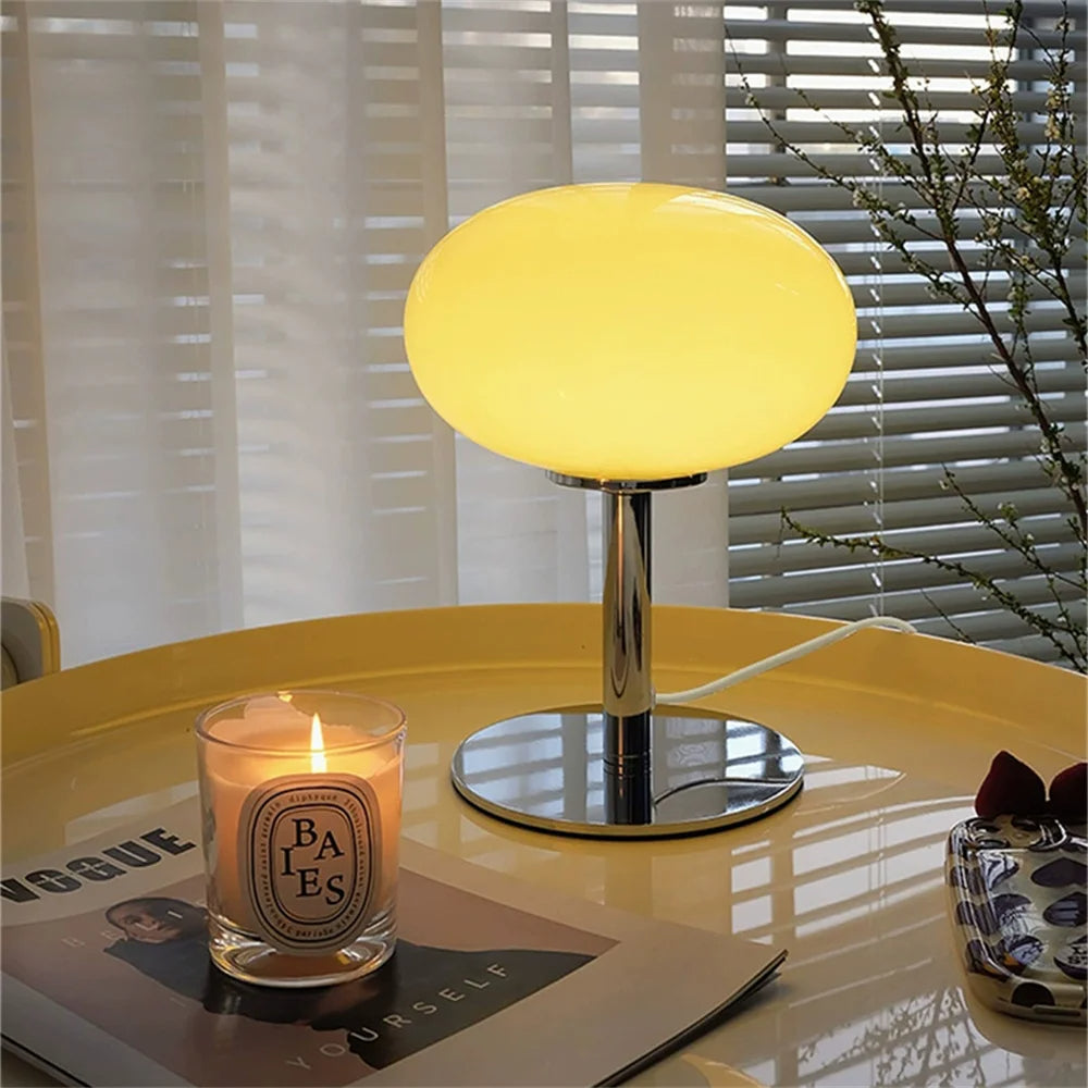 Nachttischlampe Glas Oval Modern | Schlafzimmer