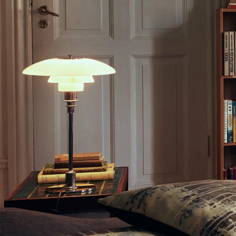Nachttischlampe Glas Retro Design | Schlafzimmer