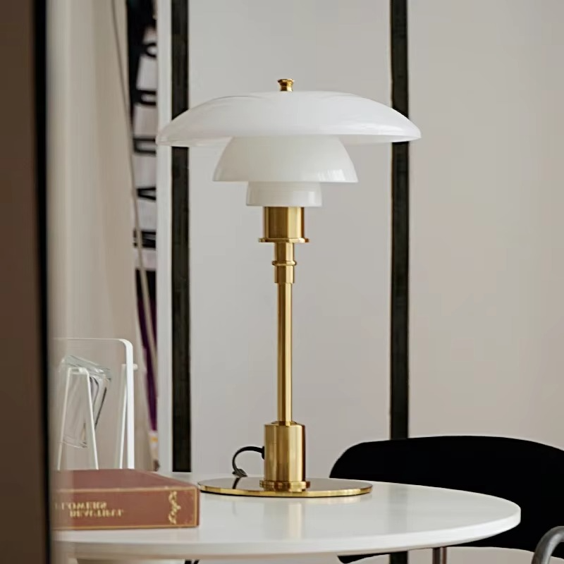 Nachttischlampe Glas Retro Design | Schlafzimmer