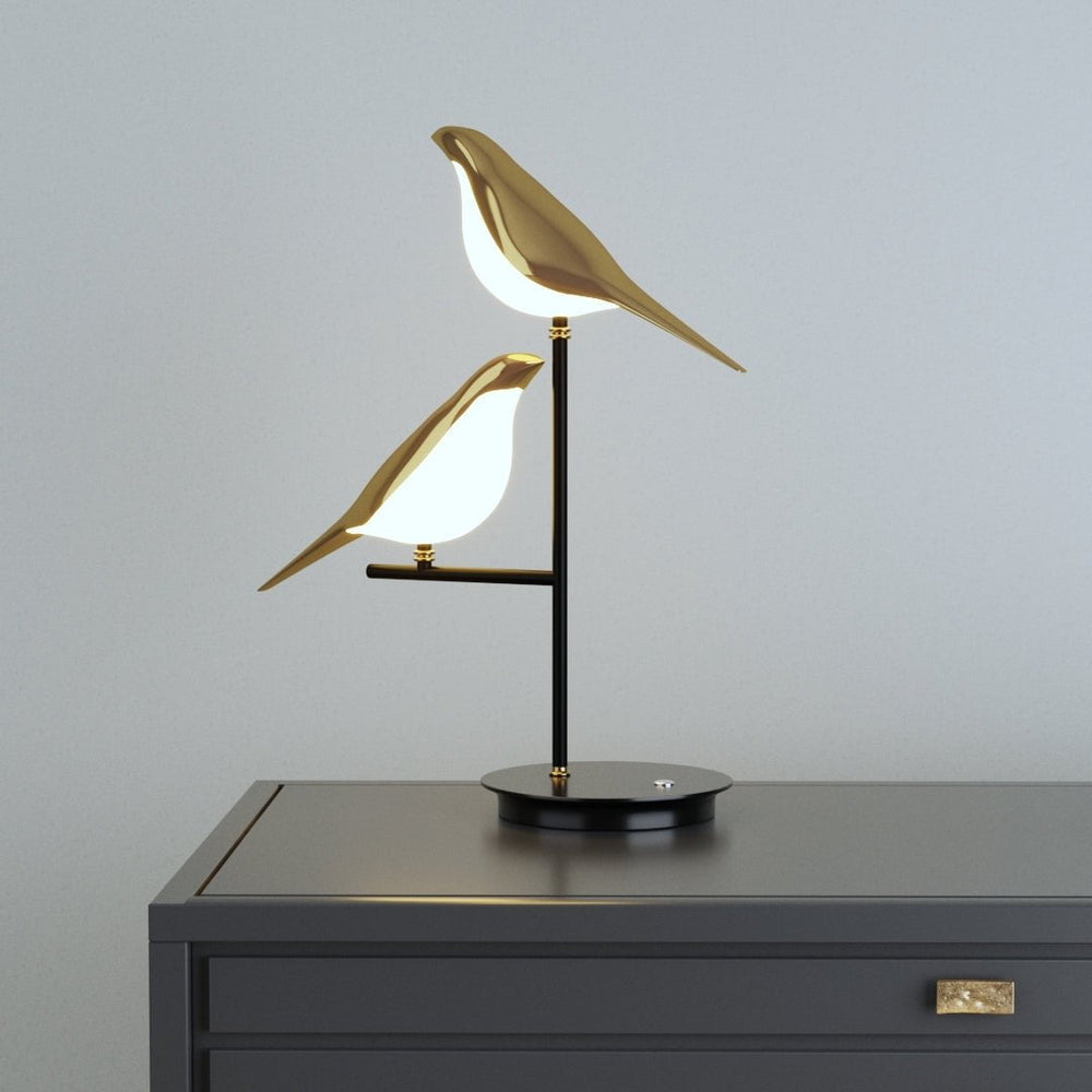 Nachttischlampe Vogel Design LED | Schlafzimmer
