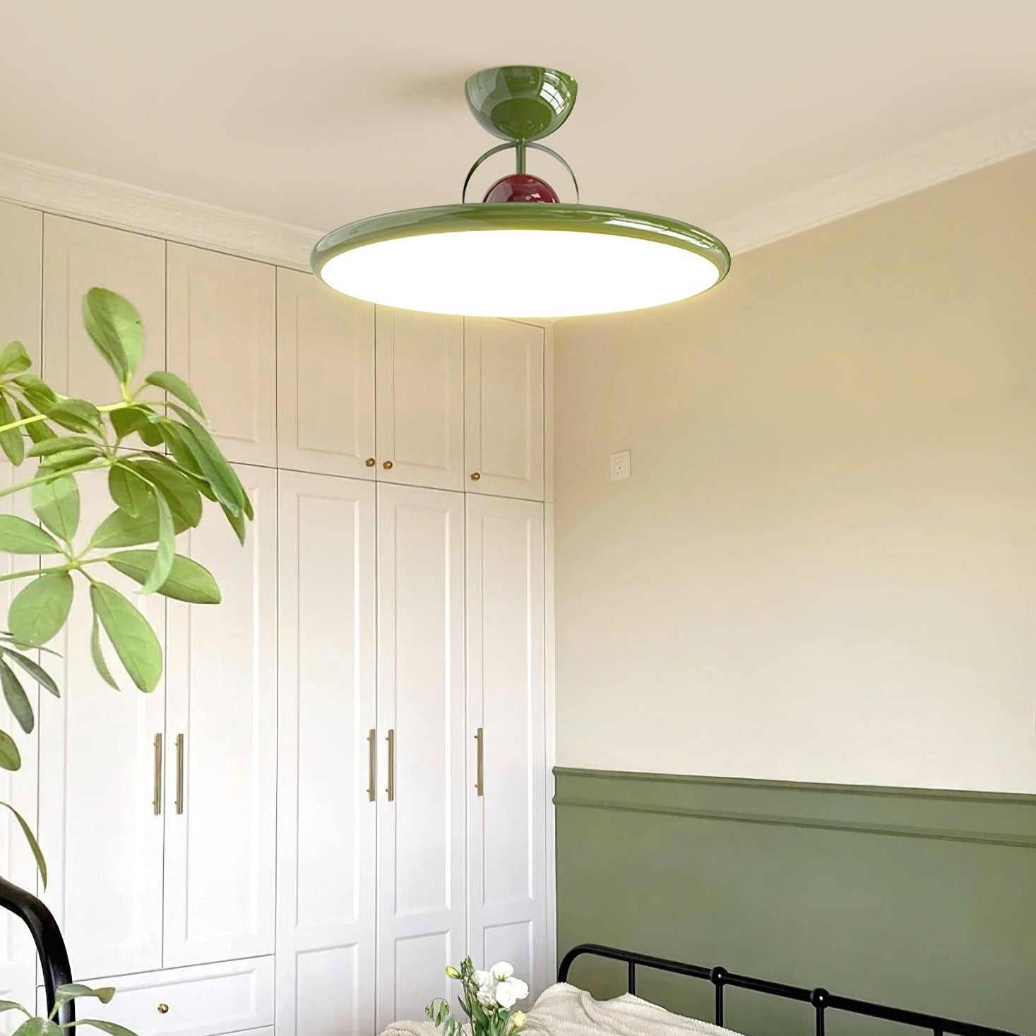 Nerio | Runde Deckenleuchte im Retro-Stil mit warmem LED-Licht