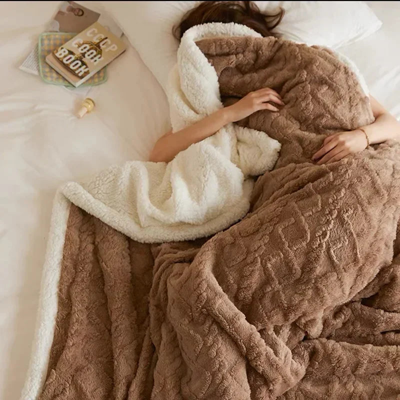 Niva | Flauschige Winterdecke mit Strukturmuster