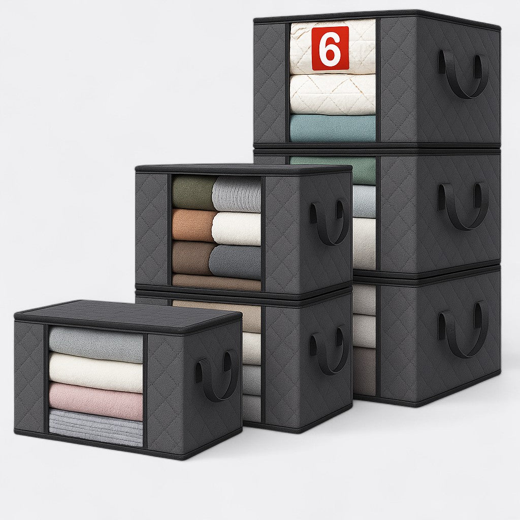 OrdnungsMax | Faltbare Transparente Kleidertasche | Schlafzimmer Organisation