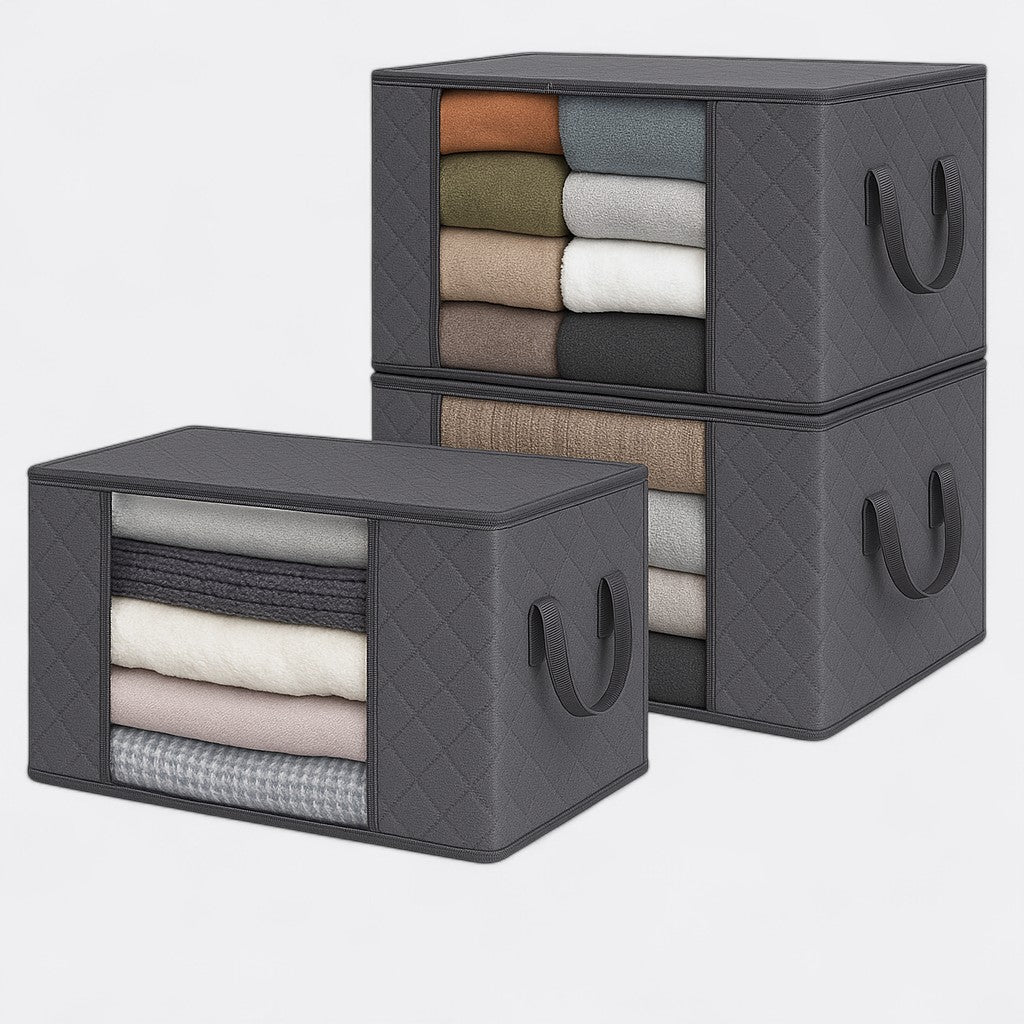 OrdnungsMax | Faltbare Transparente Kleidertasche | Schlafzimmer Organisation