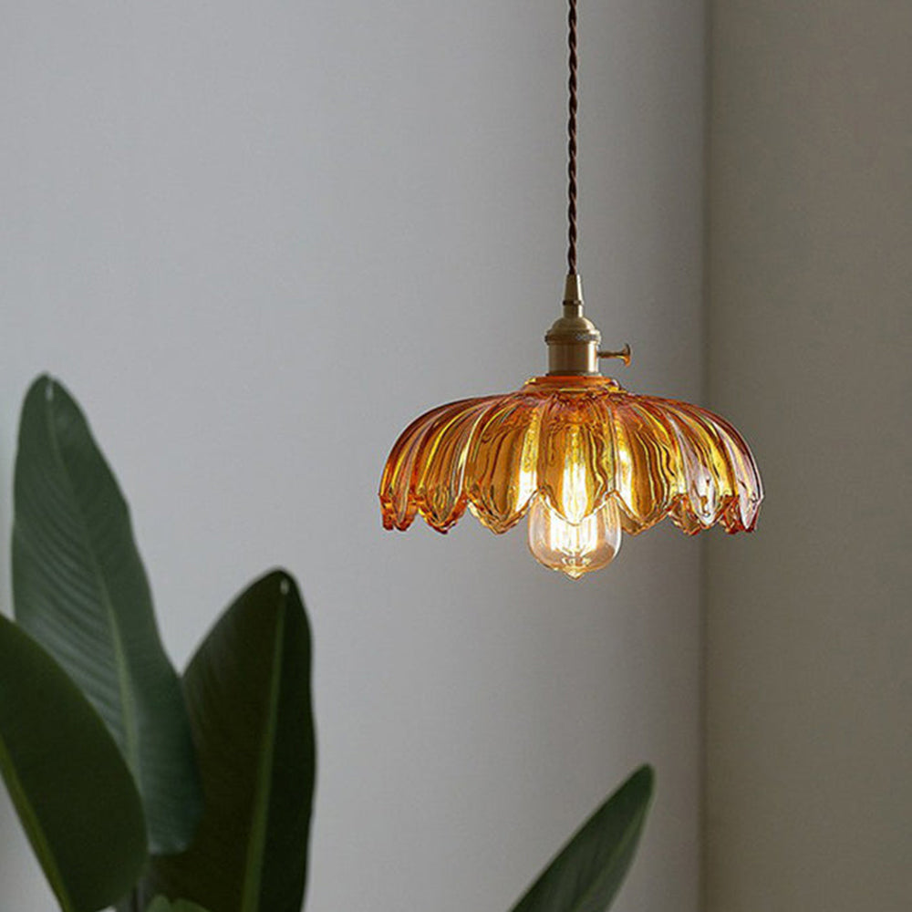 Pendelleuchte Glas Vintage Design | Wohnzimmer