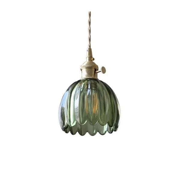Pendelleuchte Retro Glas Schirm | Wohnzimmer