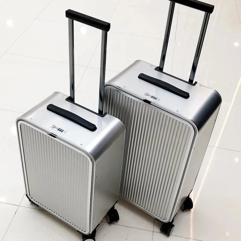 Rumi | Aluminium Hartschalenkoffer mit modernem Rillendesign