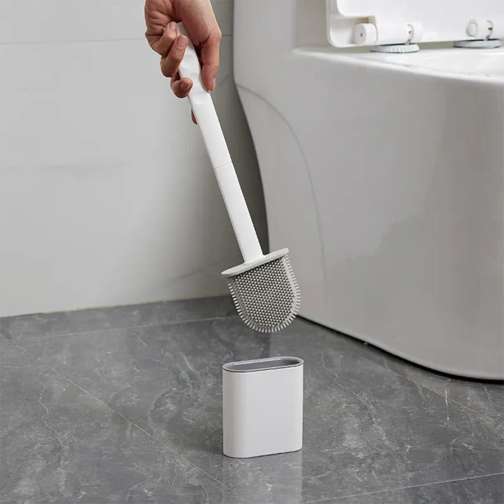 Silikon WC-Bürste mit Wandhalterung | Hygienisch & Flexibel