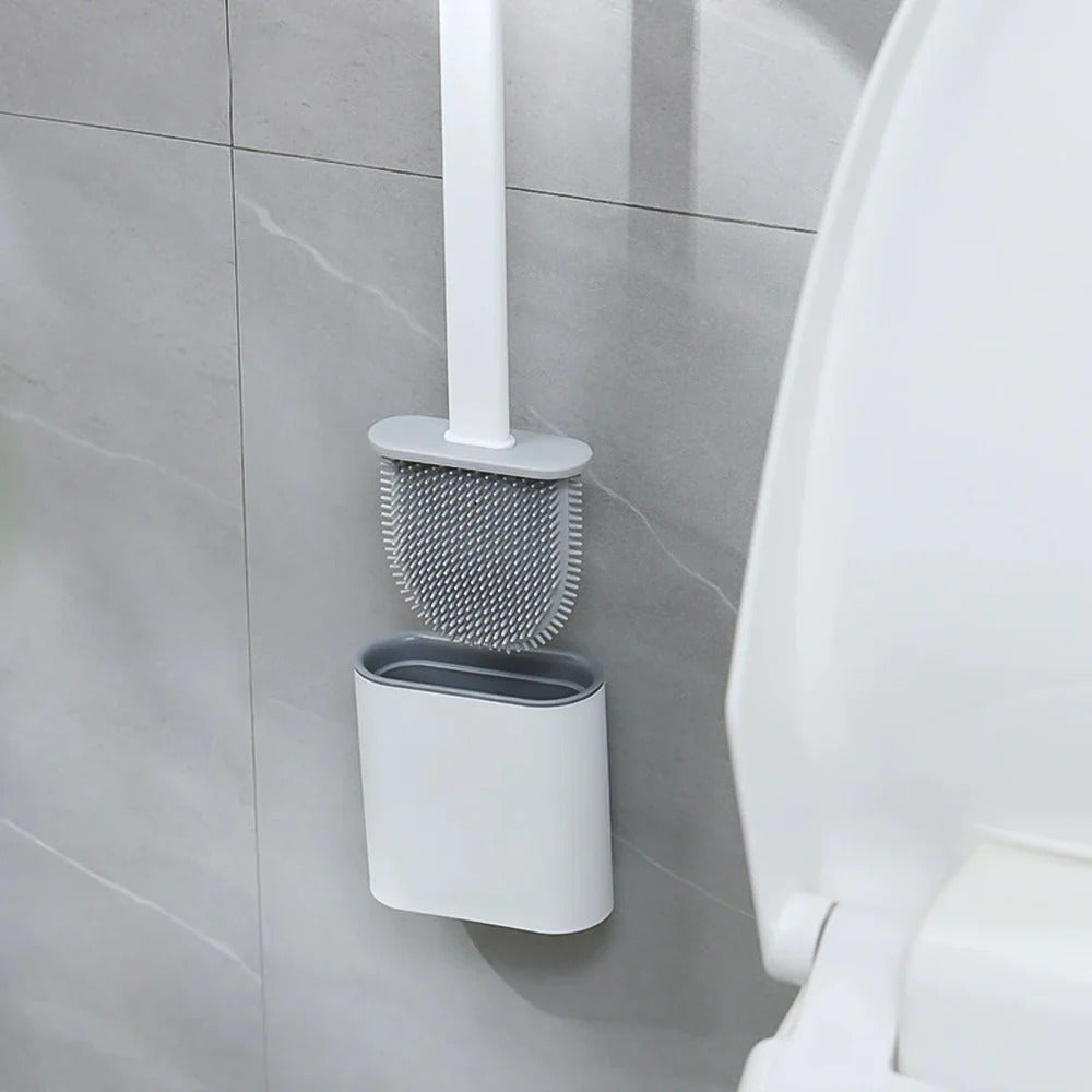 Silikon WC-Bürste mit Wandhalterung | Hygienisch & Flexibel