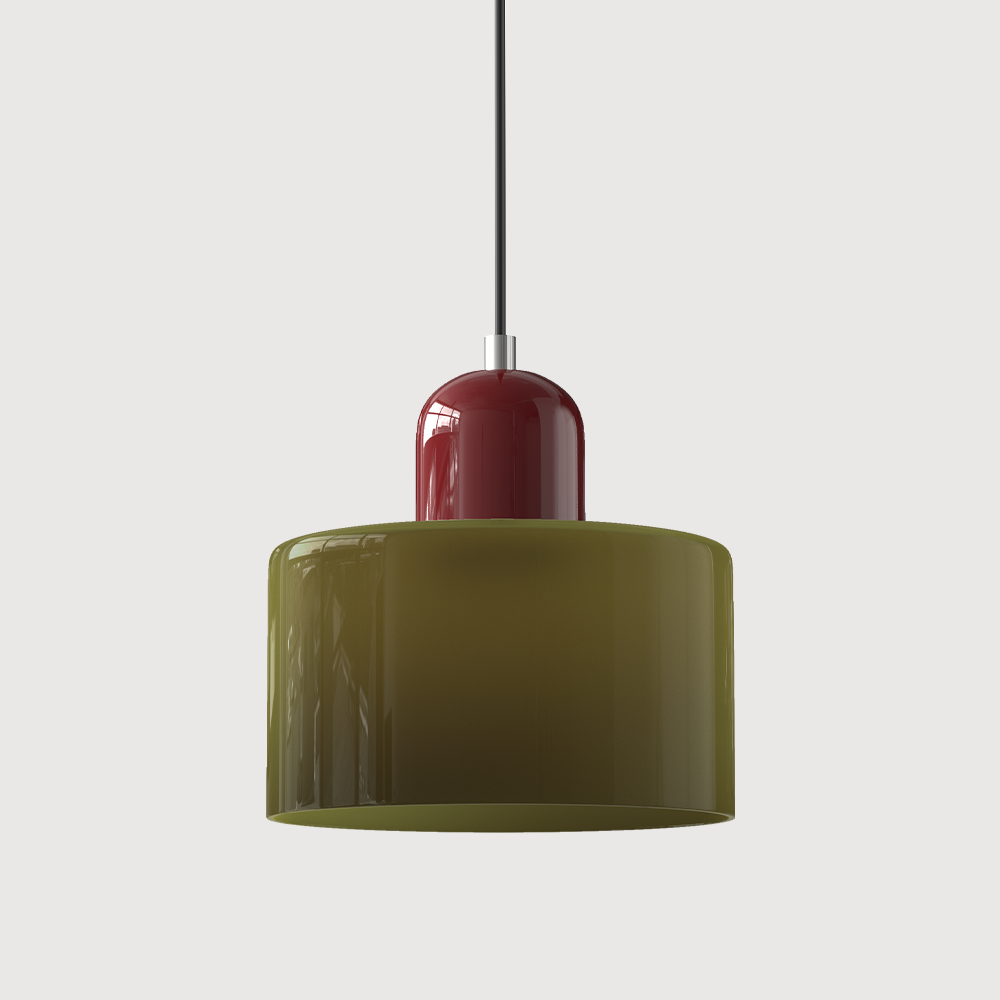 Siro | Farbige Glas Pendelleuchte im Bauhaus-Stil