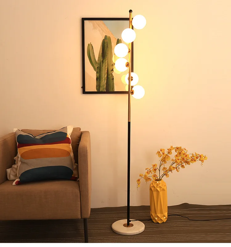 Stehlampe Kugel Metall Innen | Wohnzimmer