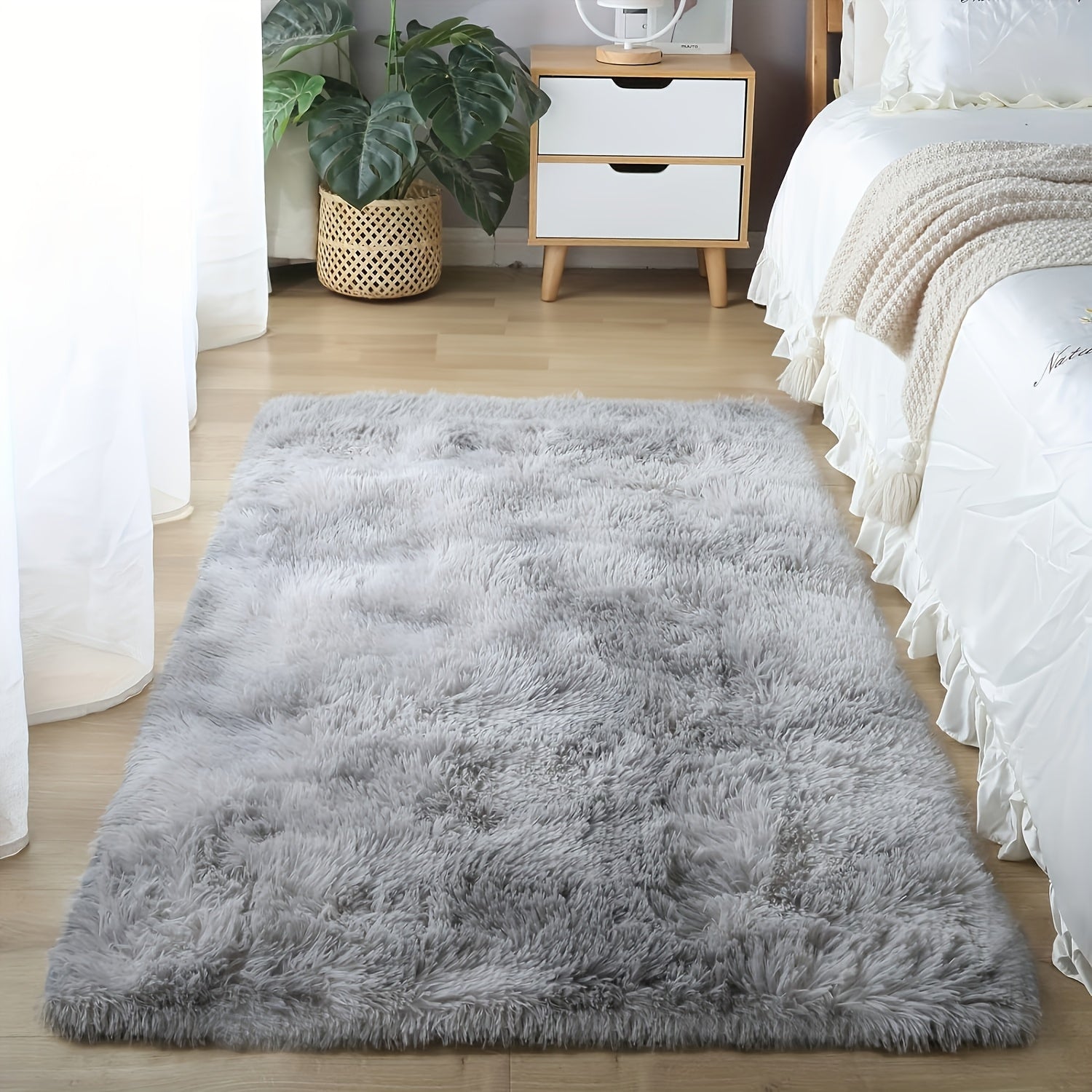 Teppich Felloptik Rutschfest | Schlafzimmer