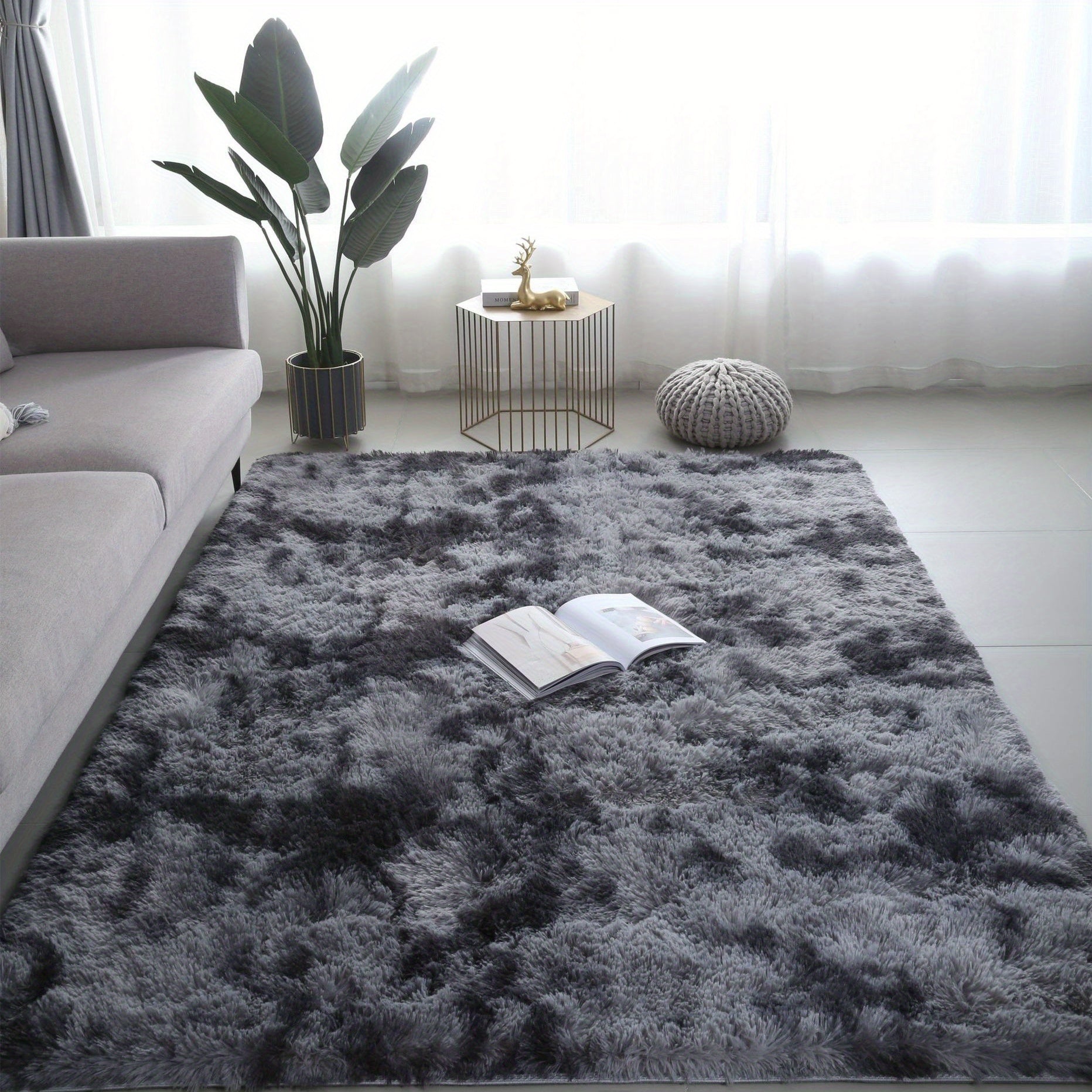 Teppich Flauschig Rutschfest | Wohnzimmer