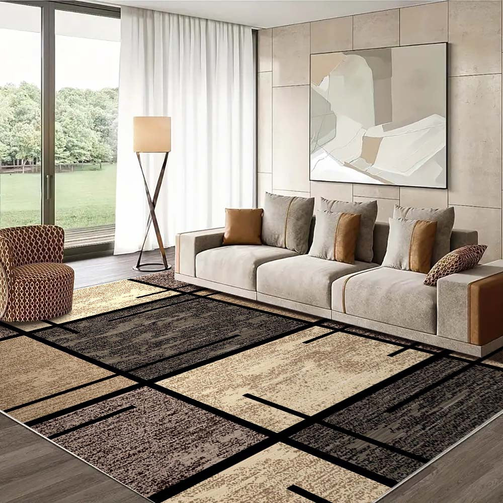 Teppich Modern Geometrisch Rutschfest | Wohnzimmer