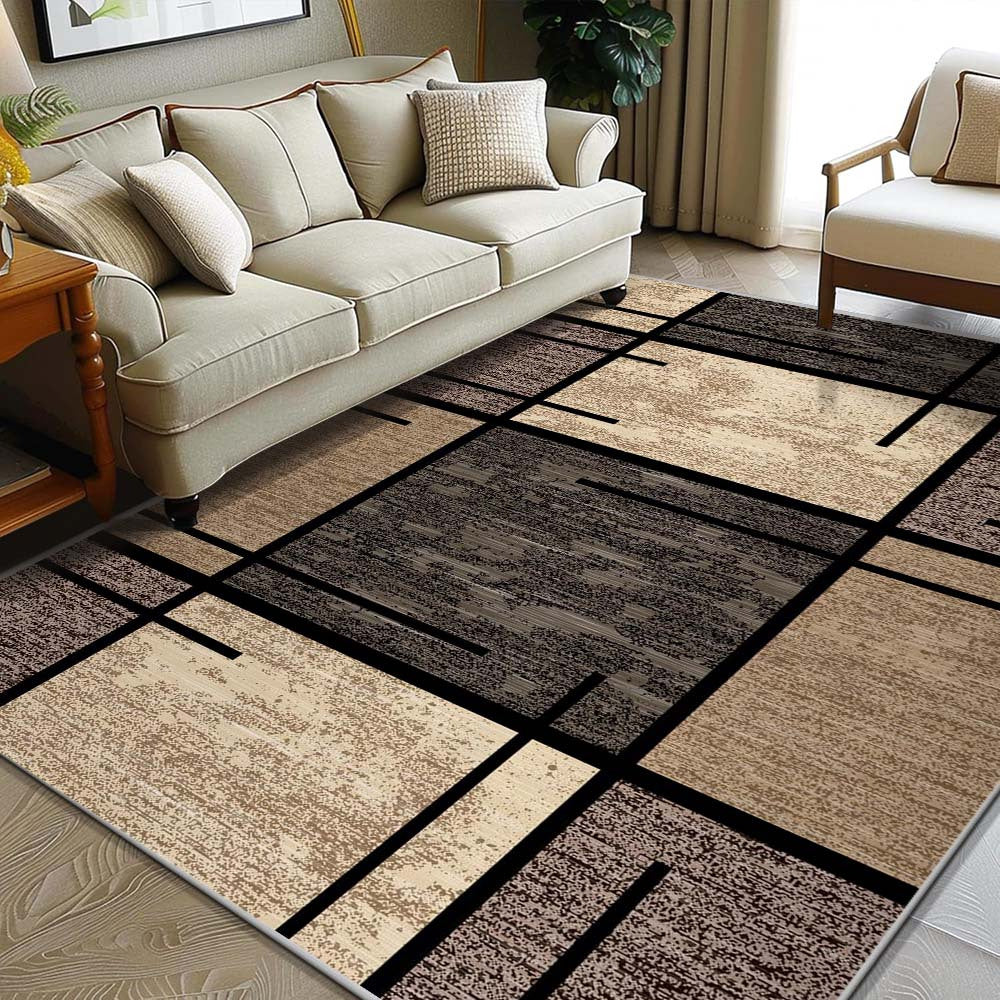 Teppich Modern Geometrisch Rutschfest | Wohnzimmer