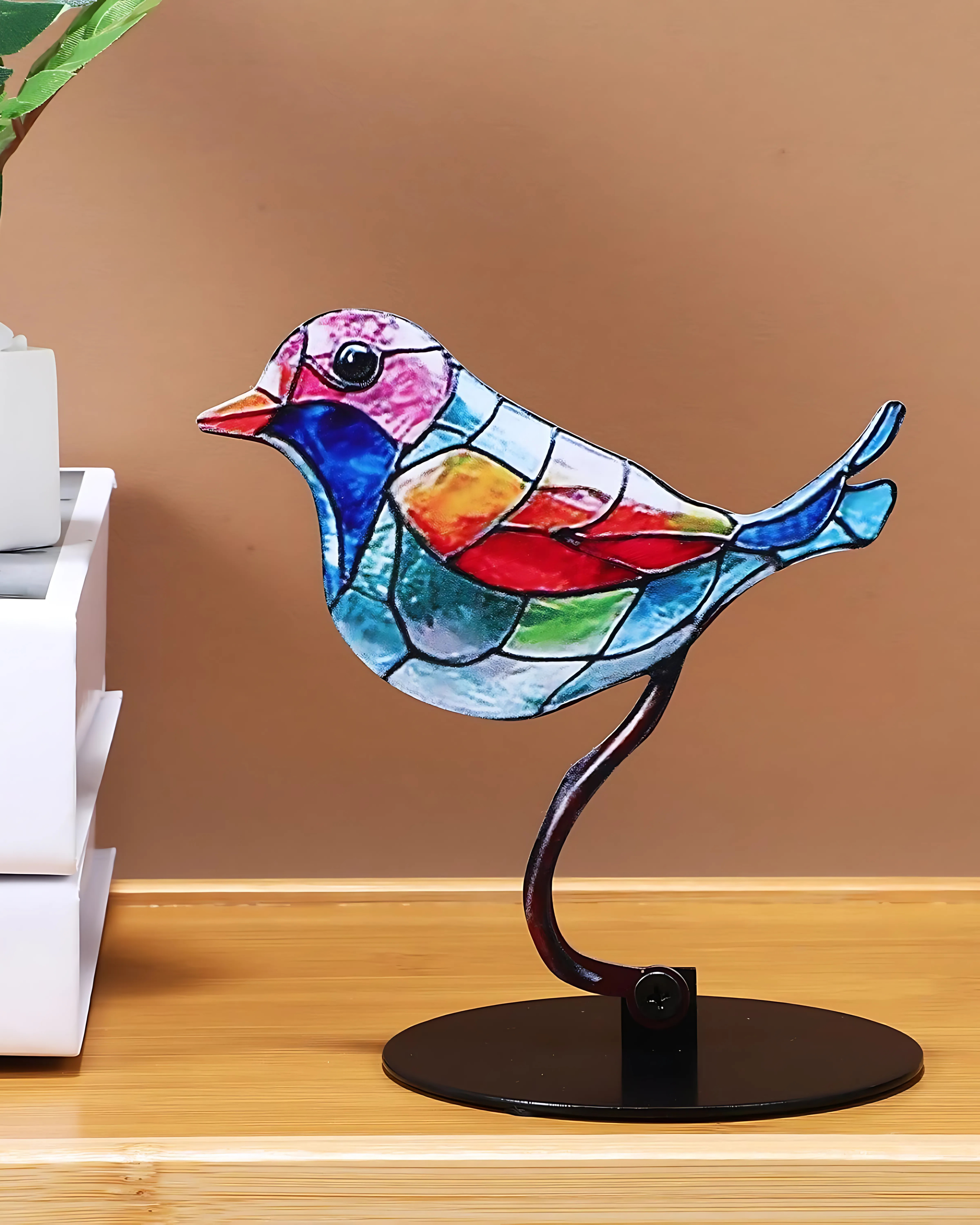 Tischlampe Glas Vogel Design | Wohnzimmer
