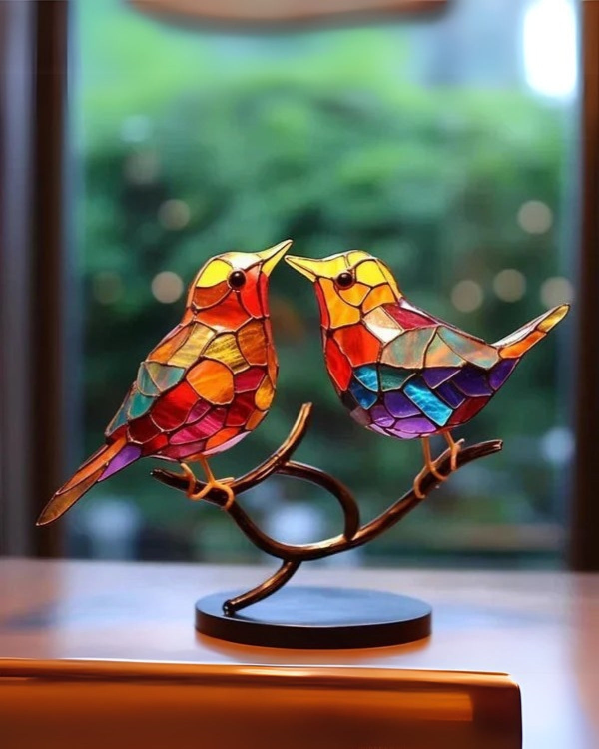 Tischlampe Glas Vogel Design | Wohnzimmer