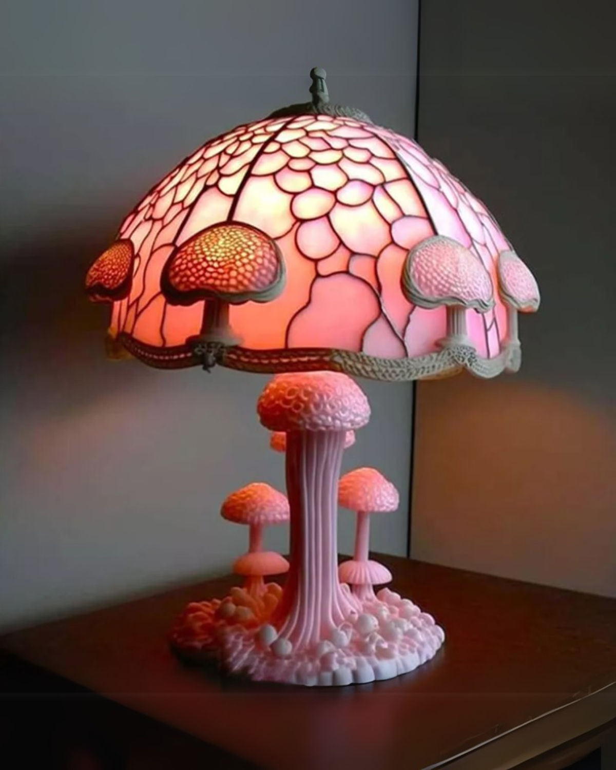 Tischlampe Vintage Buntglas | Wohnzimmer