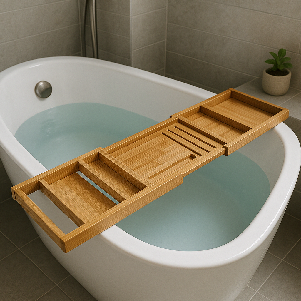 ZenOrganizer | Ausziehbare Multifunktionale Wannenablage | Badezimmer Luxury